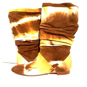 Brian Atwood Ontario Slouchy brown leather boots